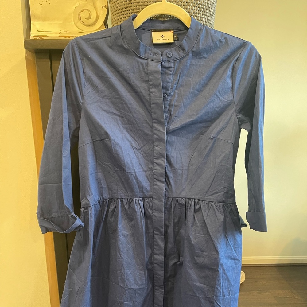 Solid royal blue shirt dress from Tuckernuck